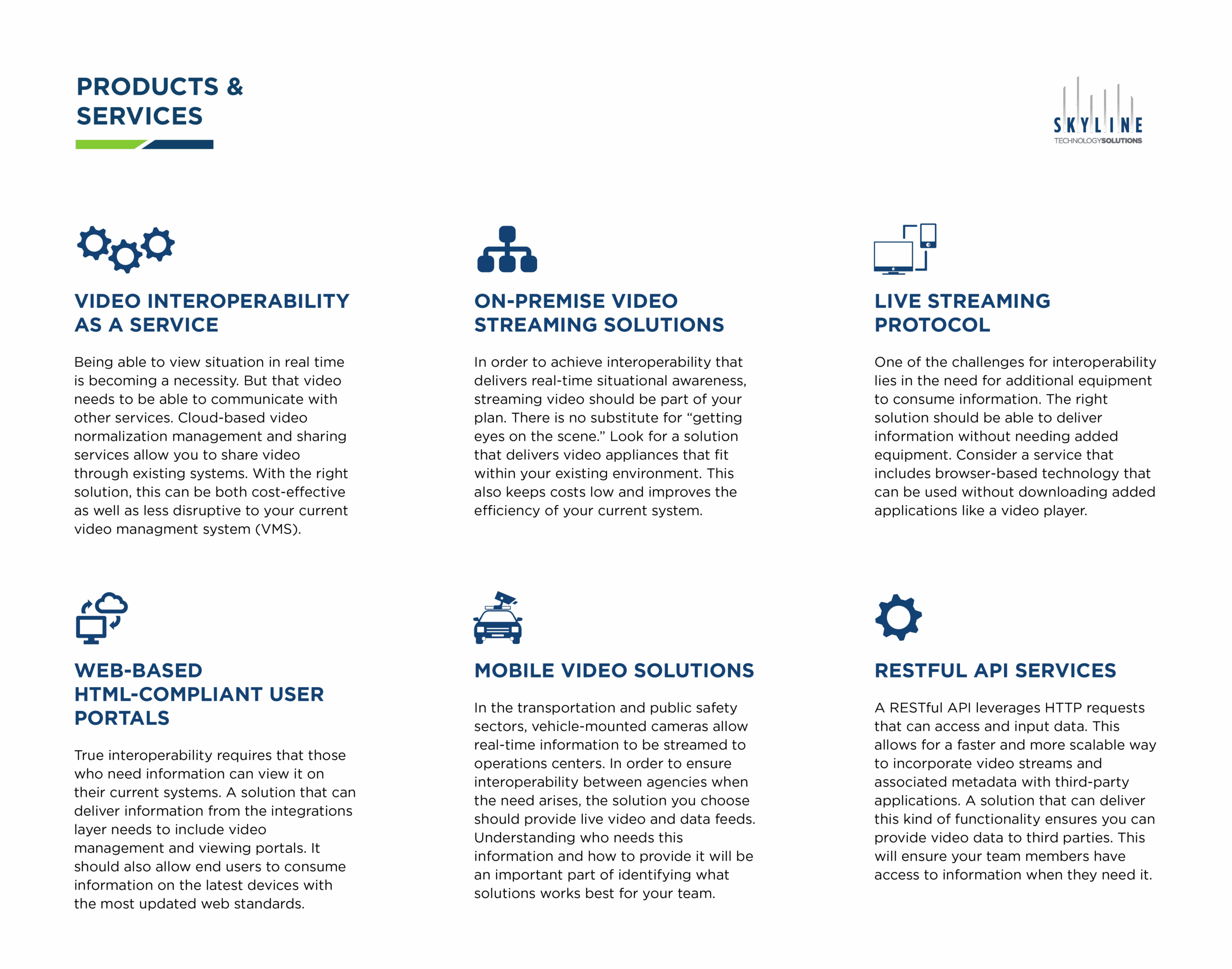 Skyline Products and Services